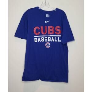 Nike MLB Chicago Cubs blue short sleeve shirt - large